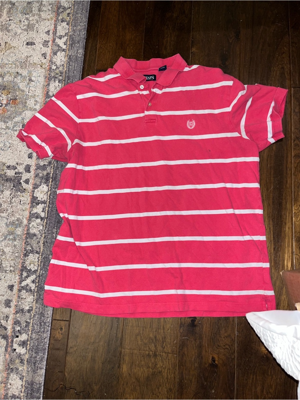 Kids Polo Shirt - Pink & White Striped